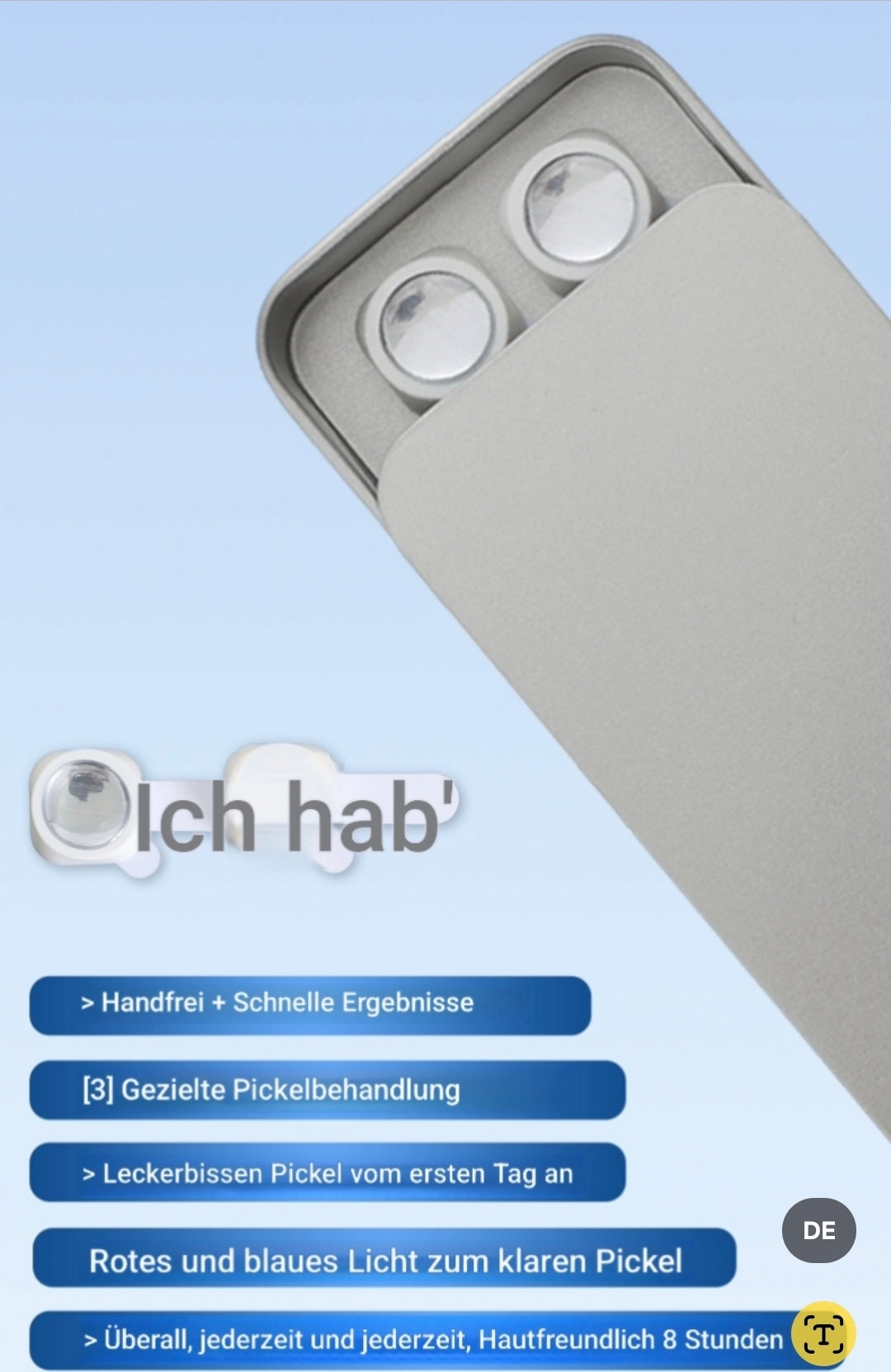 LED-Therapiegerät für Anti-Akne Hautpflege